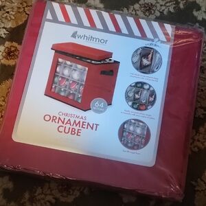 WHIT Red Christmas Ornament Storage Cube
